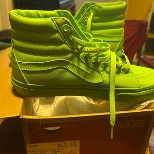 Neon Green Vans Sneakers Size 6.5(Men) 8(Women)